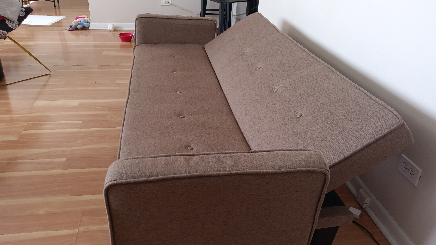 Brown Futon Sofa Bed - photo 2