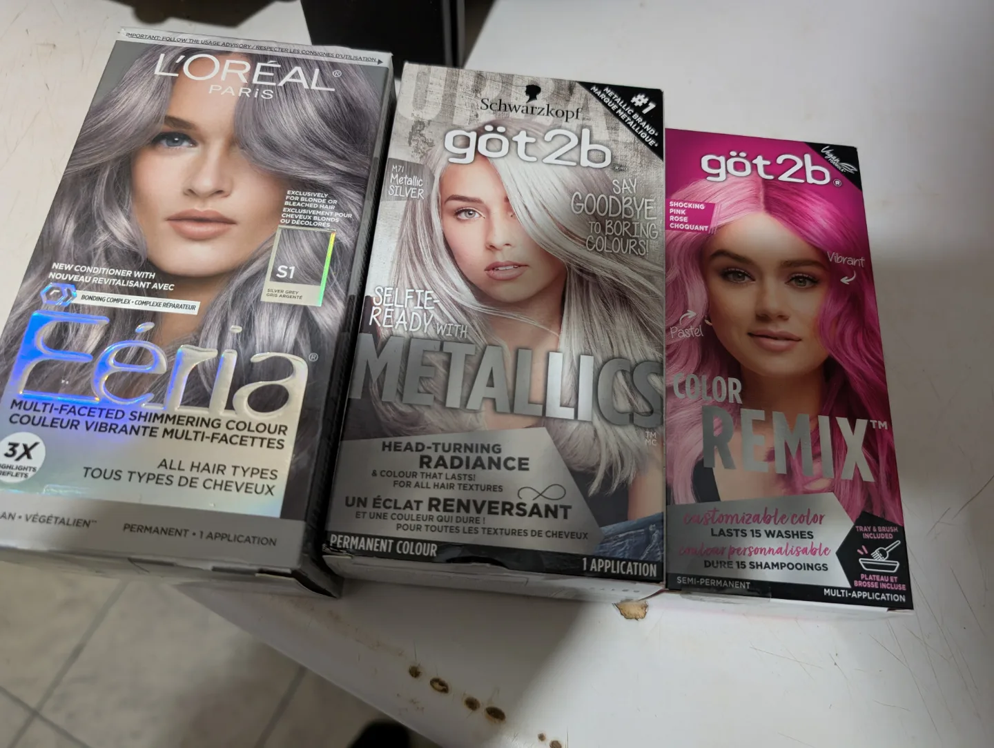 Hair Dye Bundle - L'Oréal Féria, Schwarzkopf got2b thumbnail