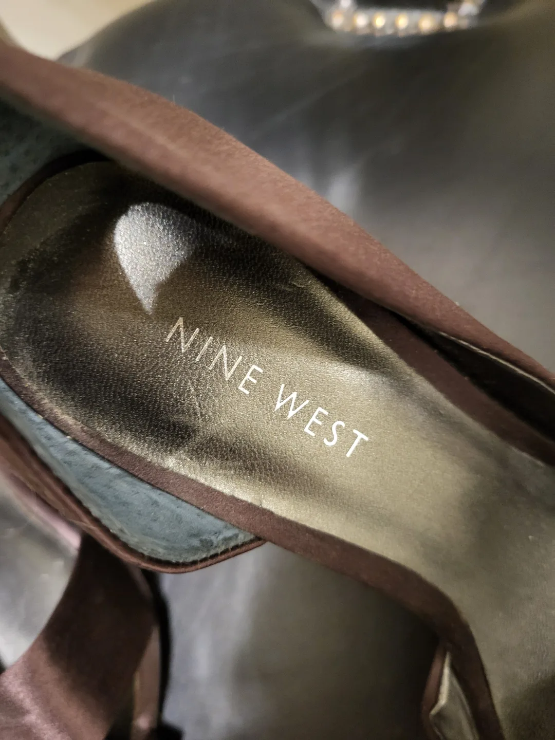 Nine West Brown Satin Heels image indicator(2)