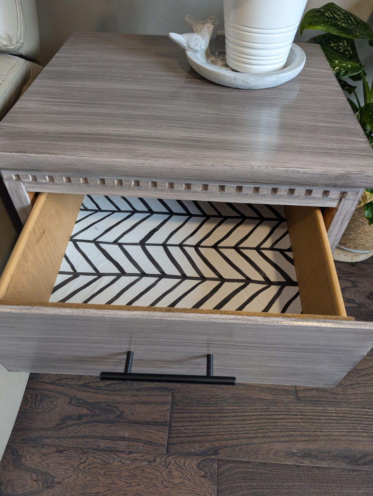 Two-Drawer Nightstand - Distressed Grey Finish 💚 - photo 5