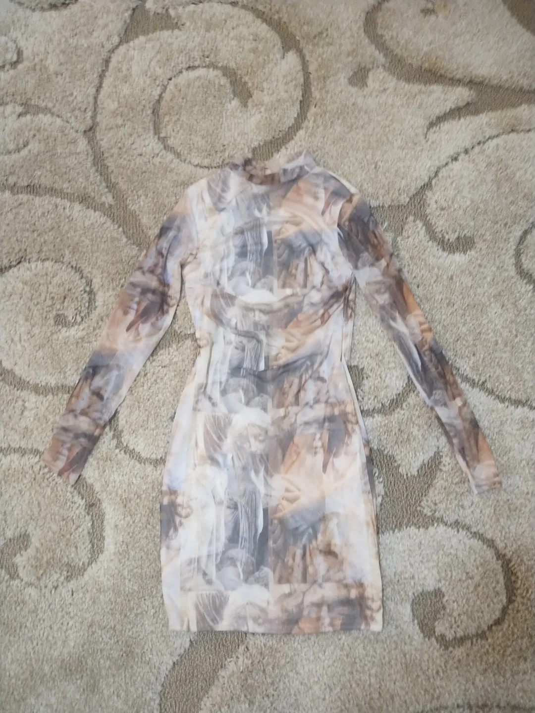 PrettyLittleThing Sheer Mini Dress Size 6 image indicator(3)