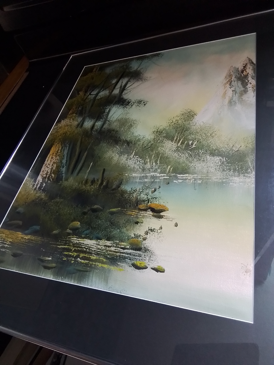 Framed Landscape OOC Painting Iran - photo 4