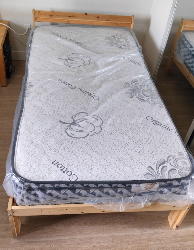 IKEA Pine Single Bed Frame with Mattress