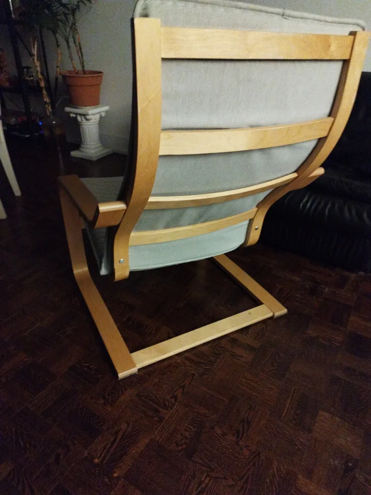 IKEA STRANDMON Wing Chair with Light Grey Cover image indicator(2)