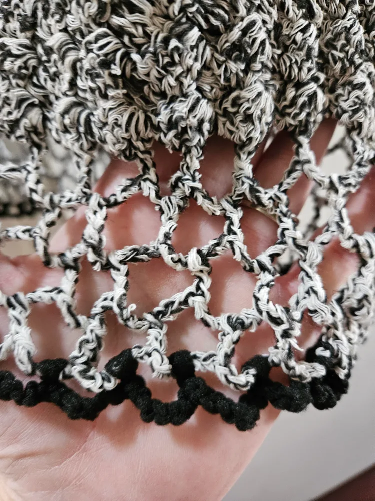 💚  Black and white crocheted mini dress image indicator(5)