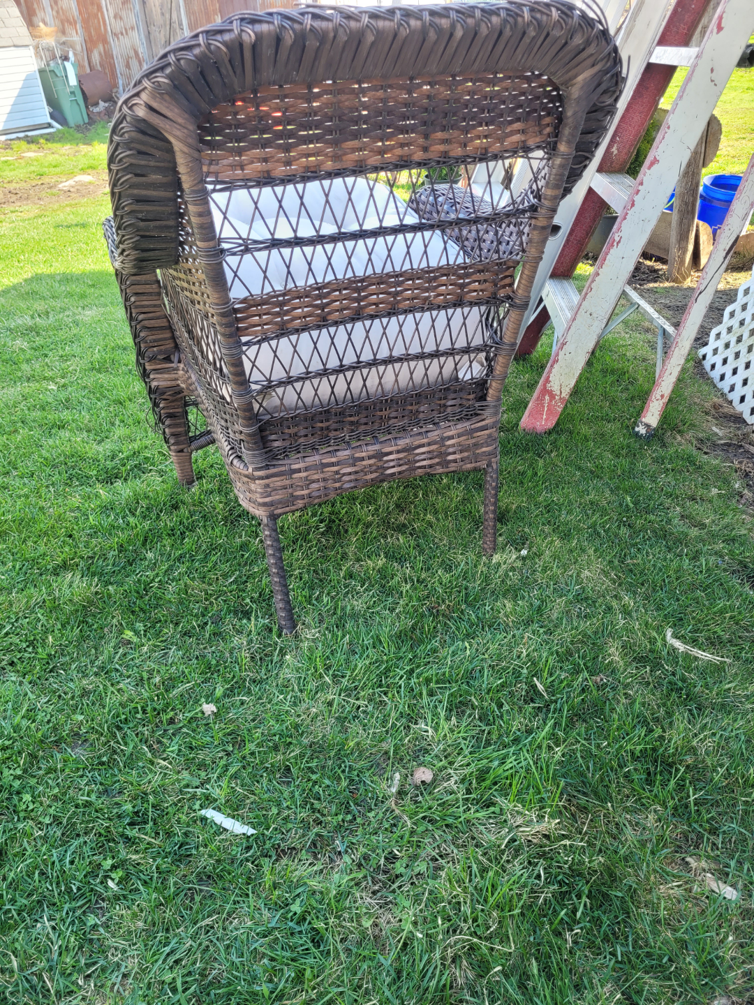 Wicker Patio Chair with Cushions - photo 3