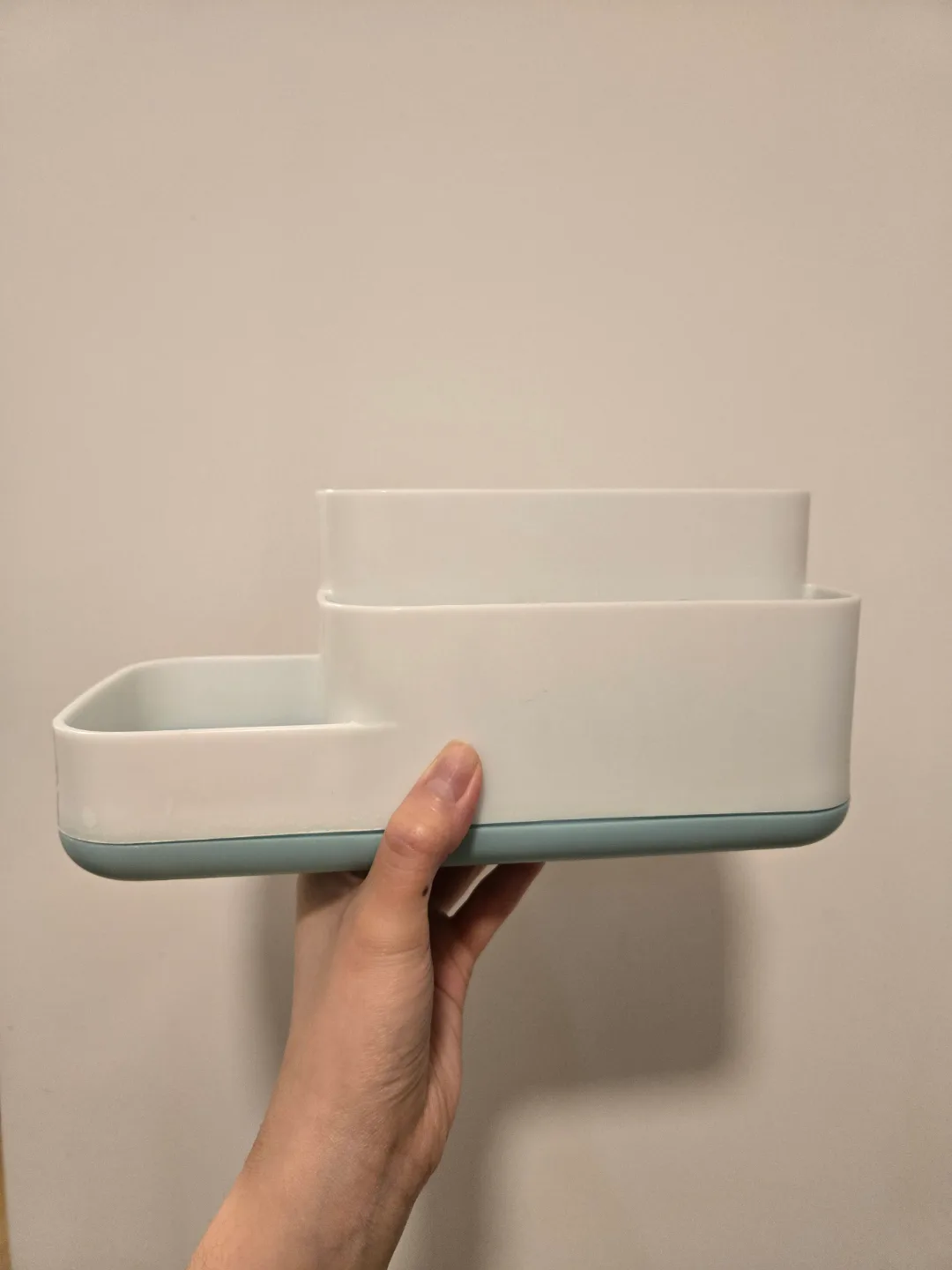 White and Teal Bathroom Organizer thumbnail