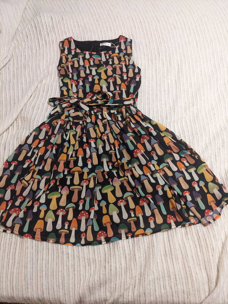 Easydou Mushroom Print Dress, Size Small - photo 2