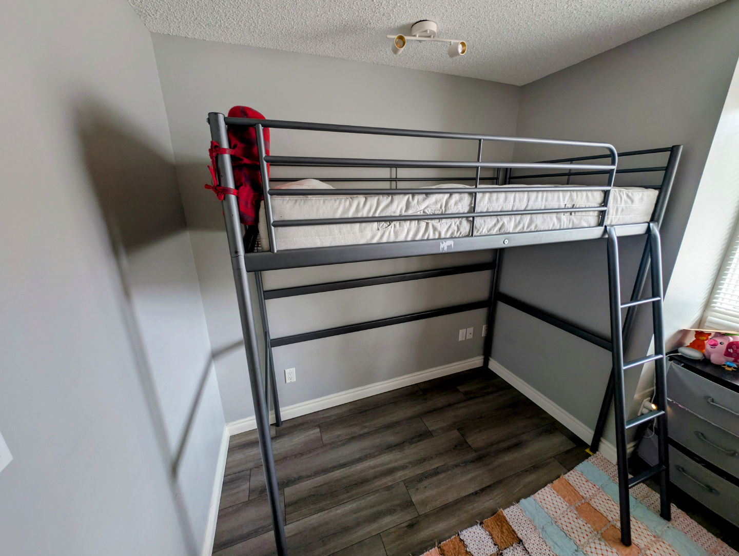 Ikea Metal Loft Bed Frame with Ladder - photo 2