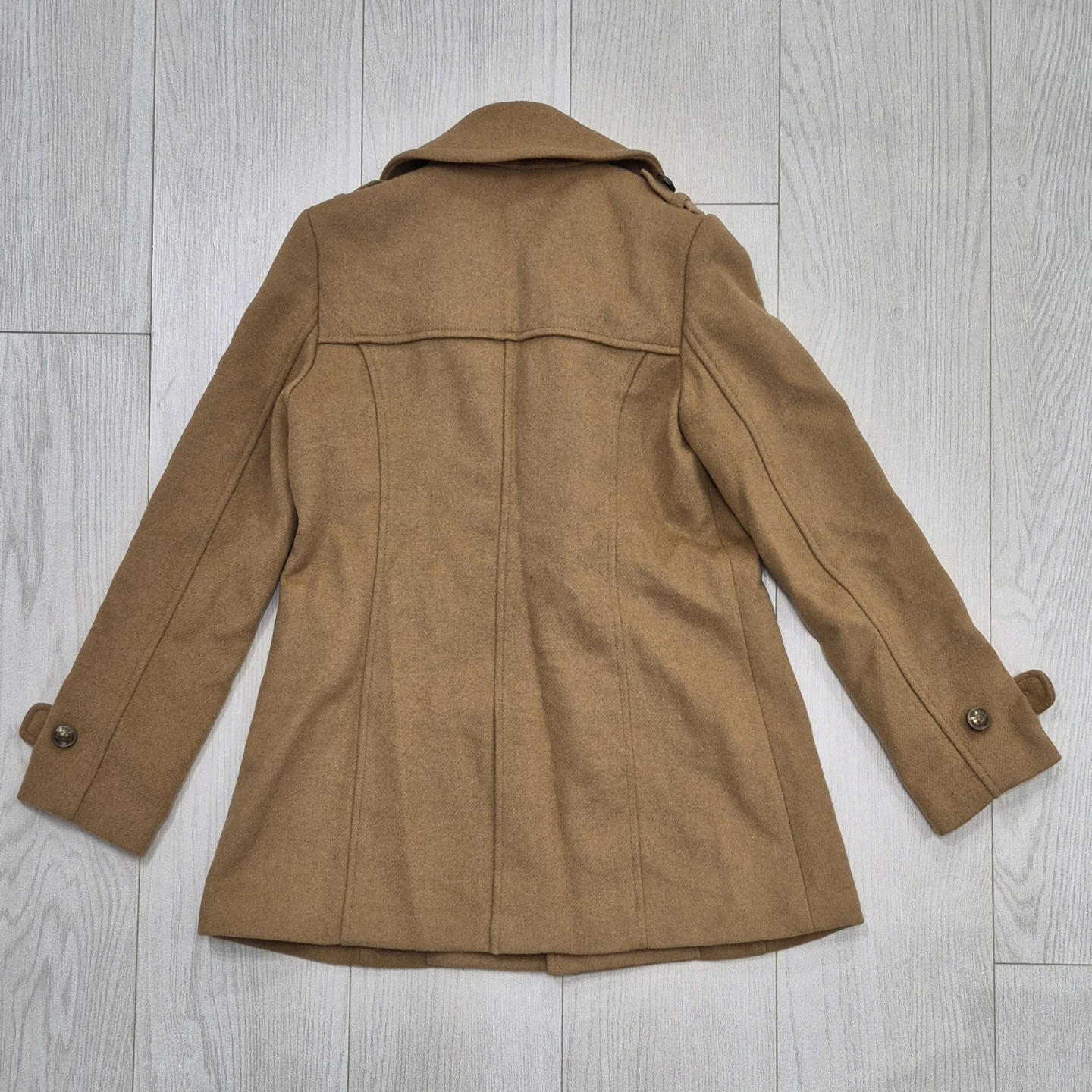 Camel-coloured Peacoat - photo 2