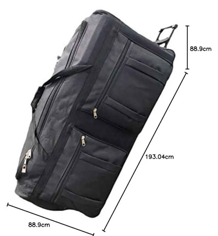 Large Black Rolling Duffel Bag - photo 3