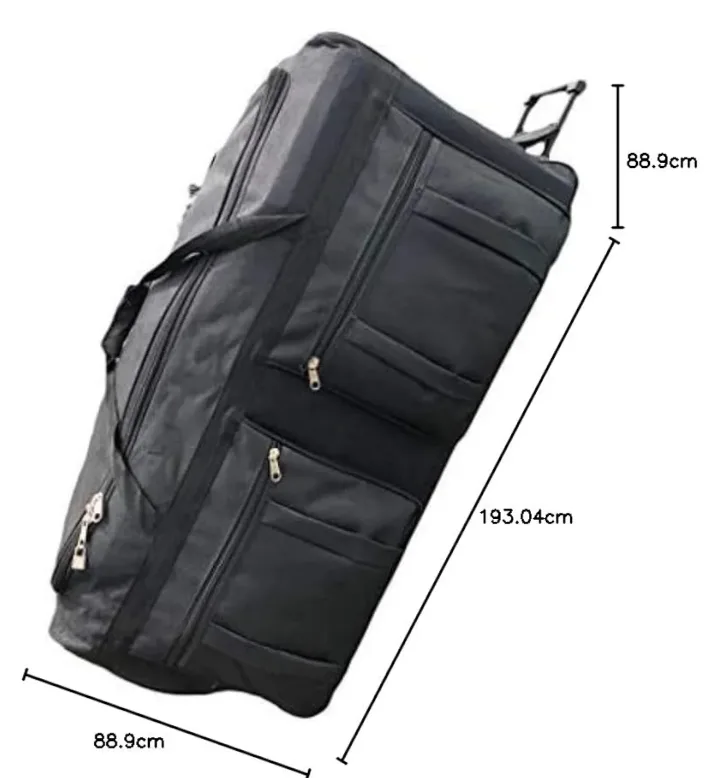 Large Black Rolling Duffel Bag image indicator(3)