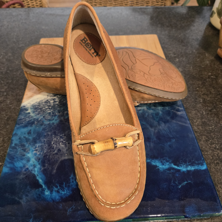 Born Women's Size 9 Tan Leather Loafers - photo 2