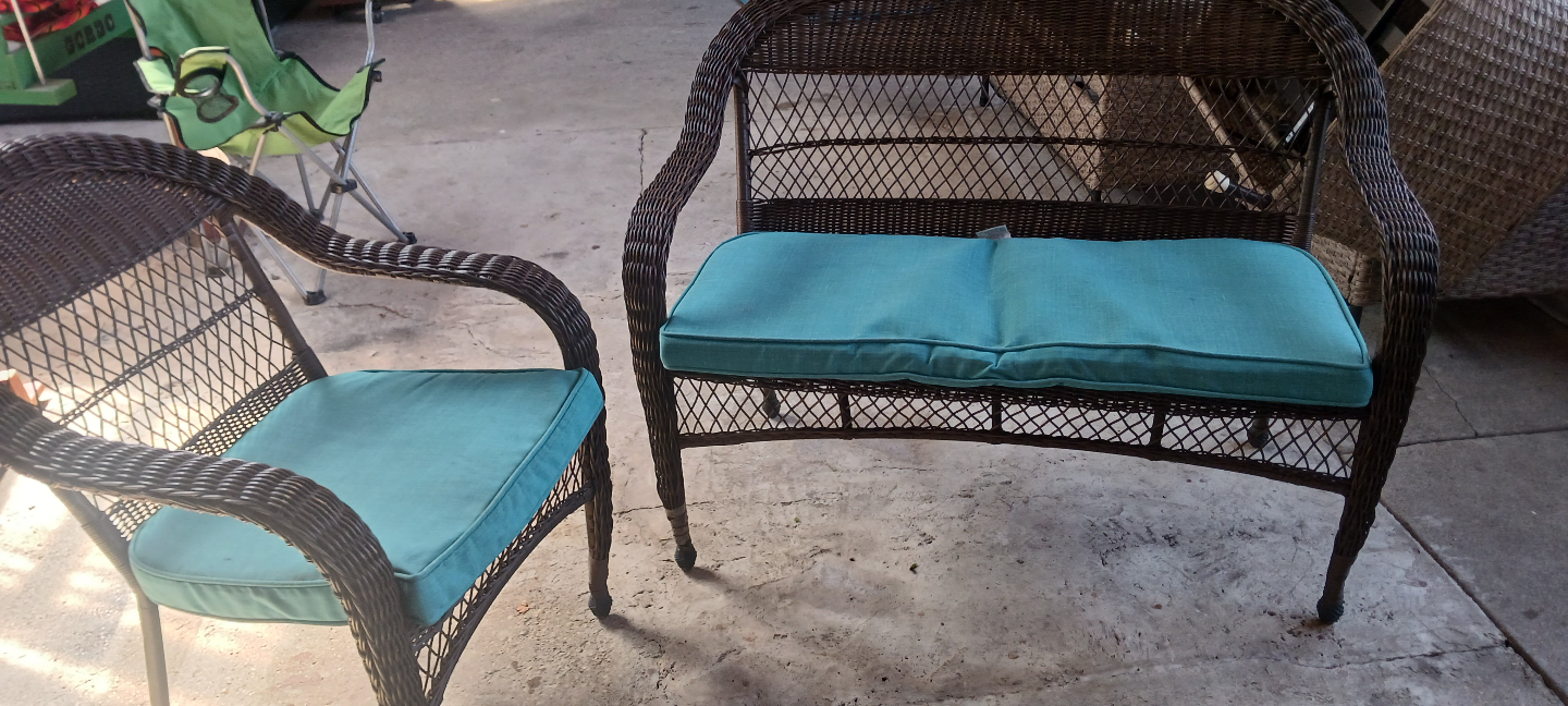 Wicker Patio Set - Loveseat and Chair - photo 5