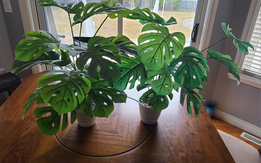 Four Artificial Plants in White Pots - photo 2