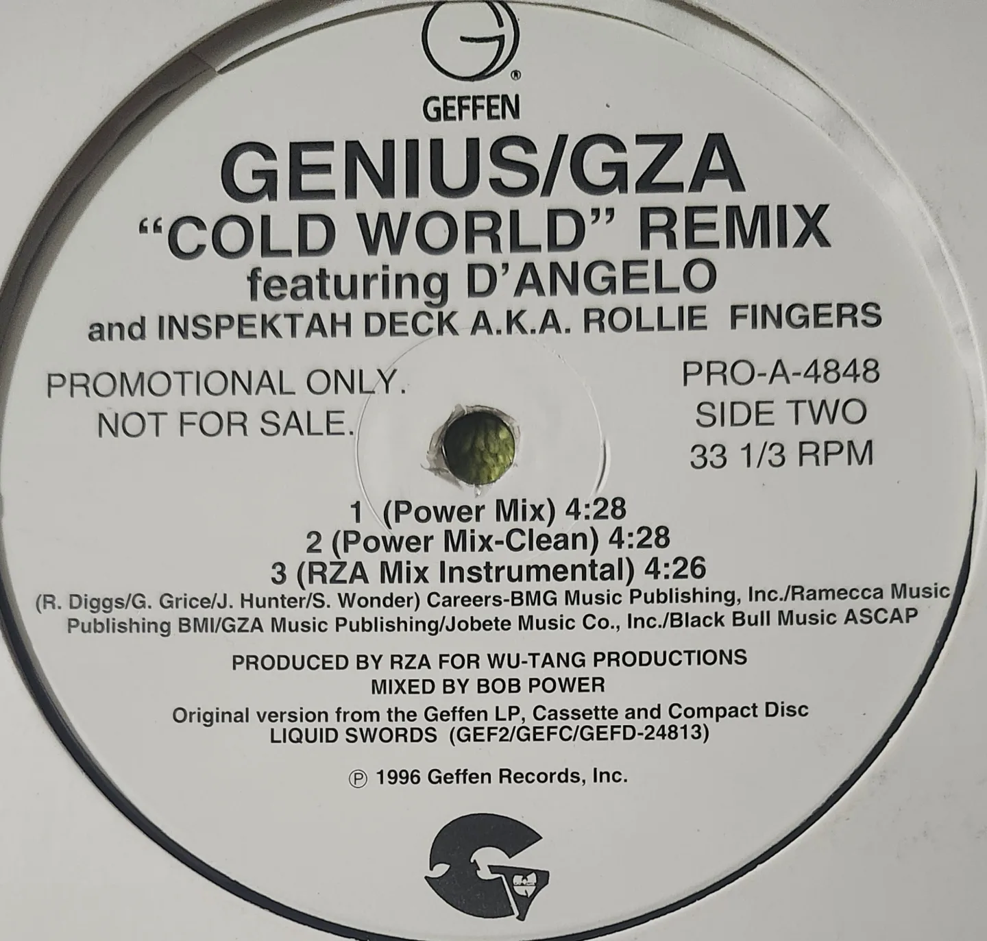 genius/GZA  "COLD WORLD" 12 PROMO SINGLE image indicator(4)