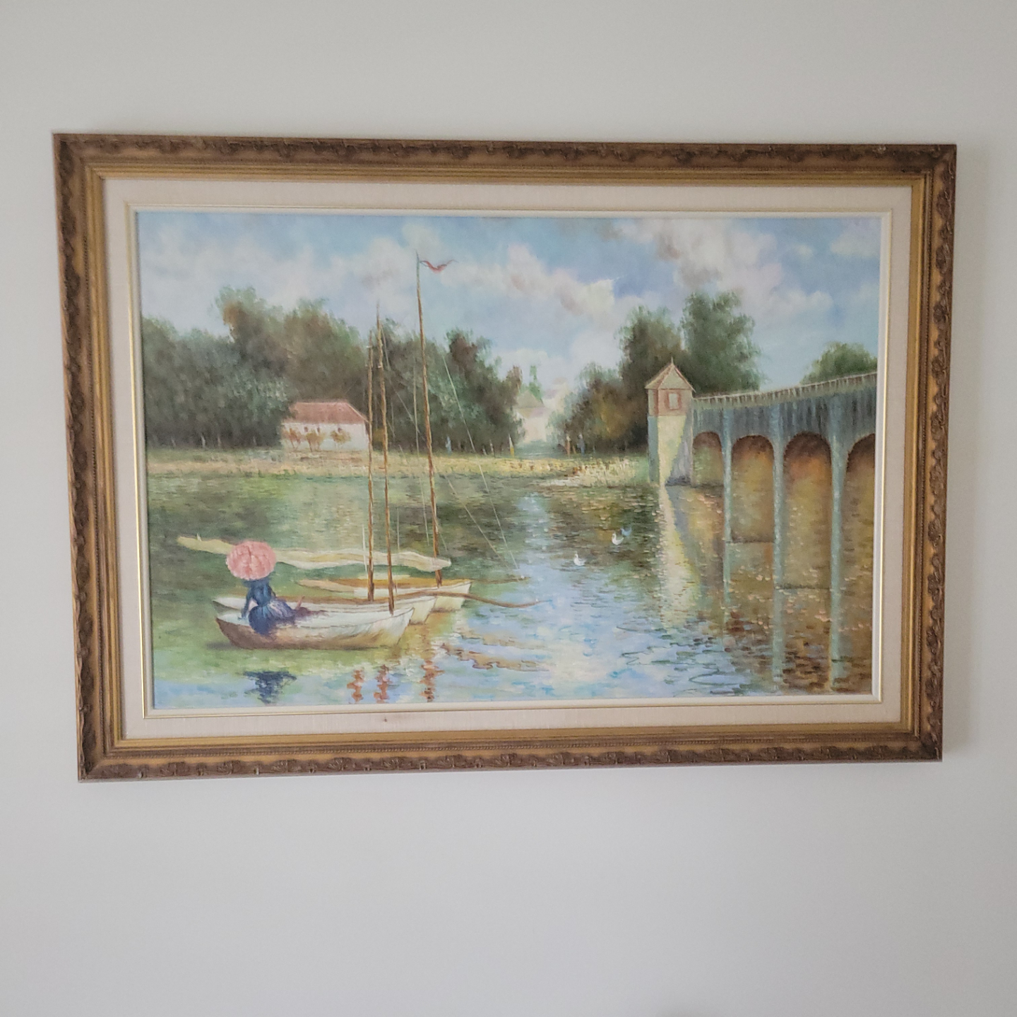 Vintage Framed Landscape Painting
