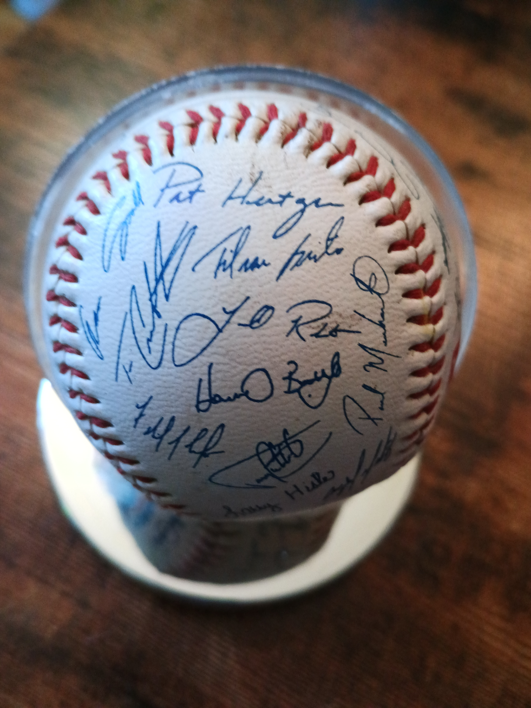 Autographed Baseball in Display Case - photo 2