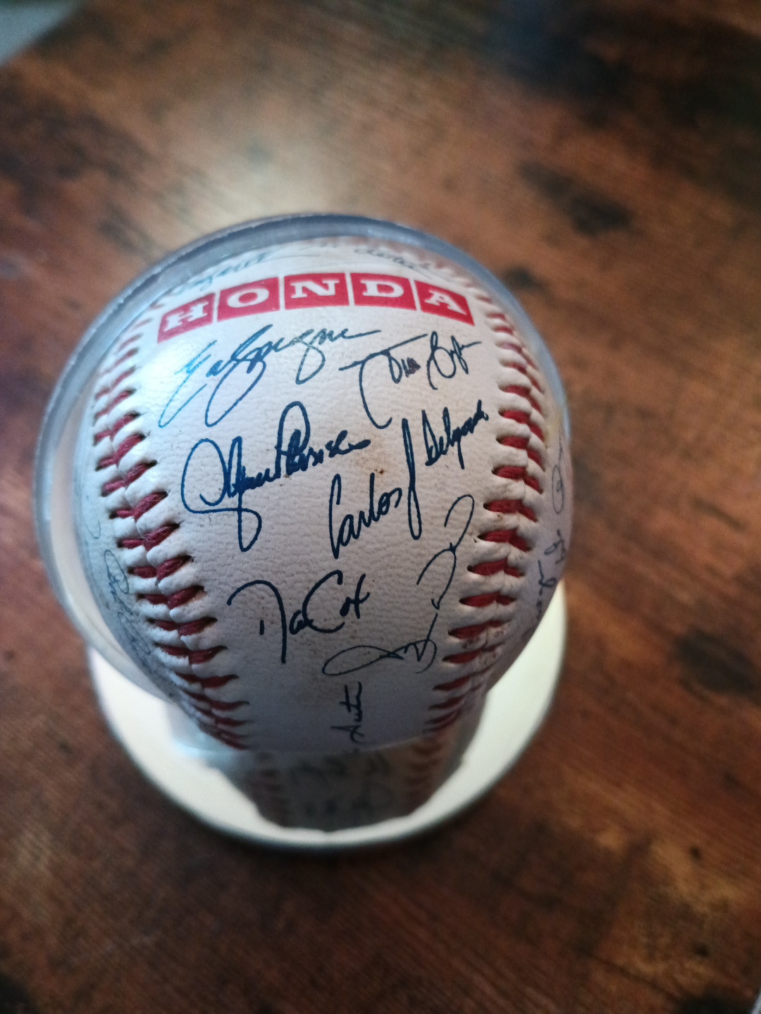 Autographed Baseball in Display Case - photo 3