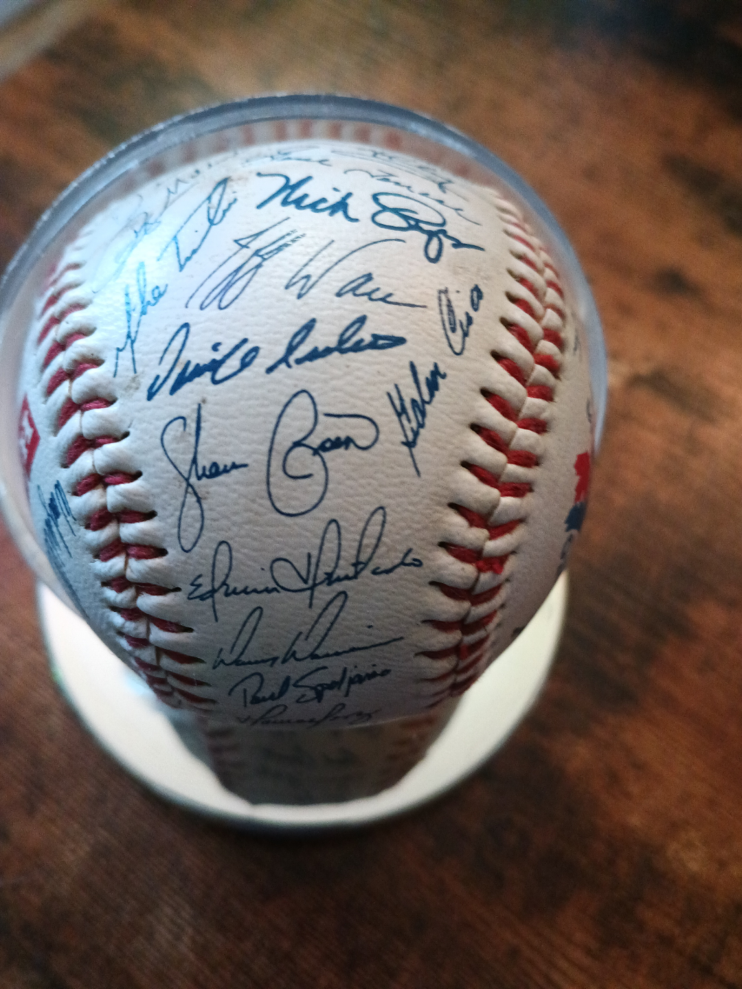 Autographed Baseball in Display Case - photo 5