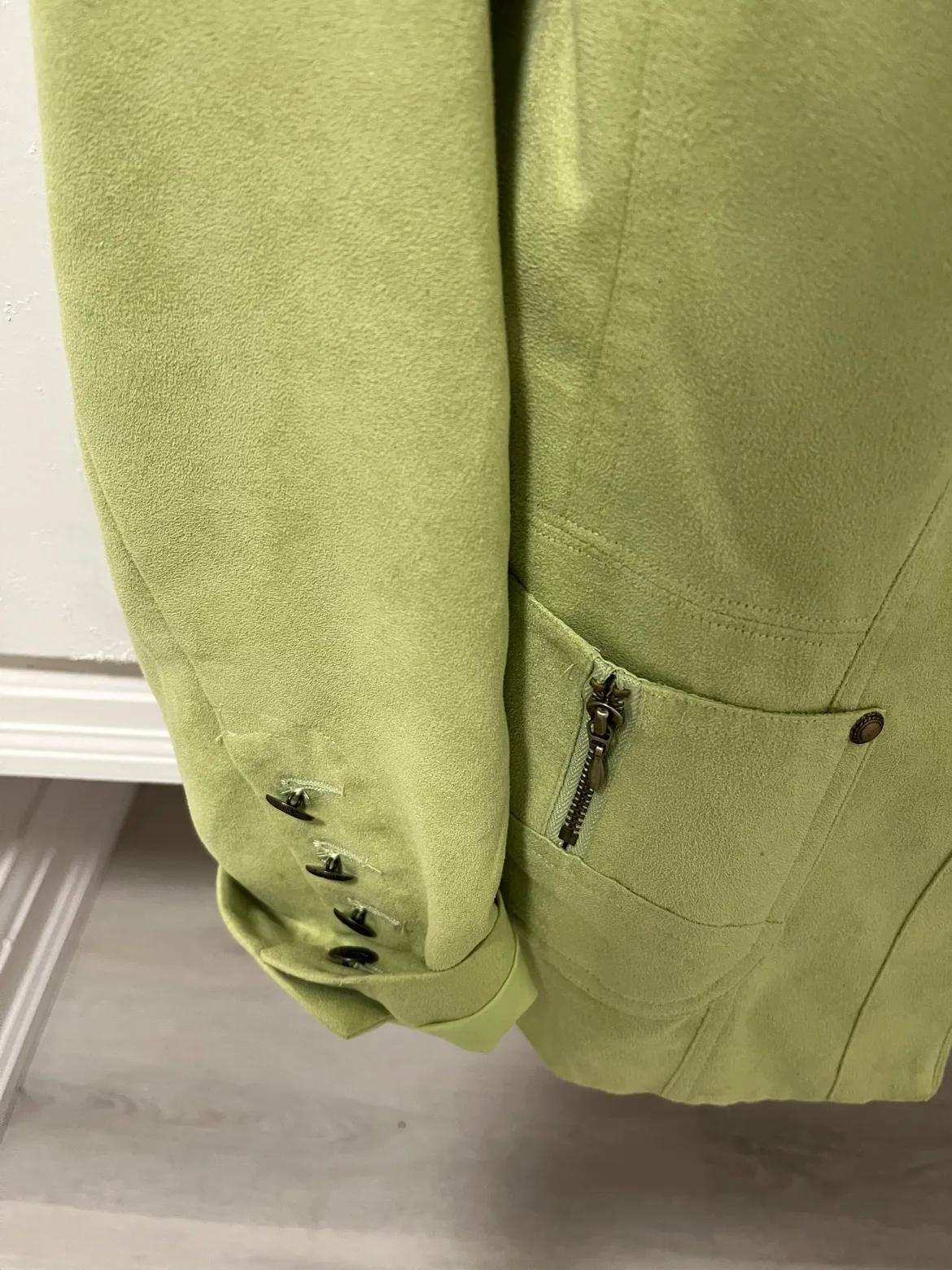 Women's Light Green Blazer Jacket image indicator(2)