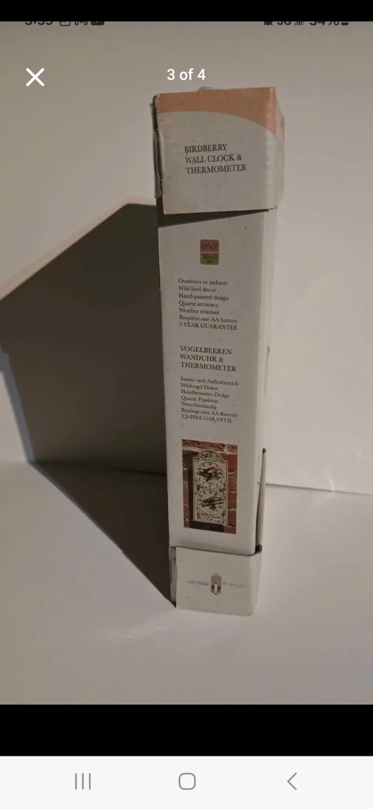 Birdberry Wall Clock & Thermometer image indicator(3)