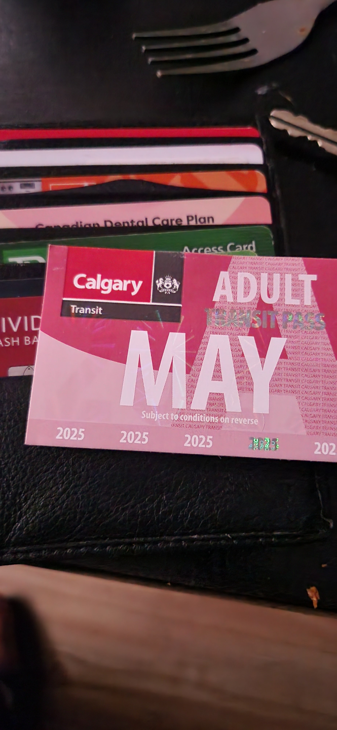 Calgary Transit Adult May 2025 Pass