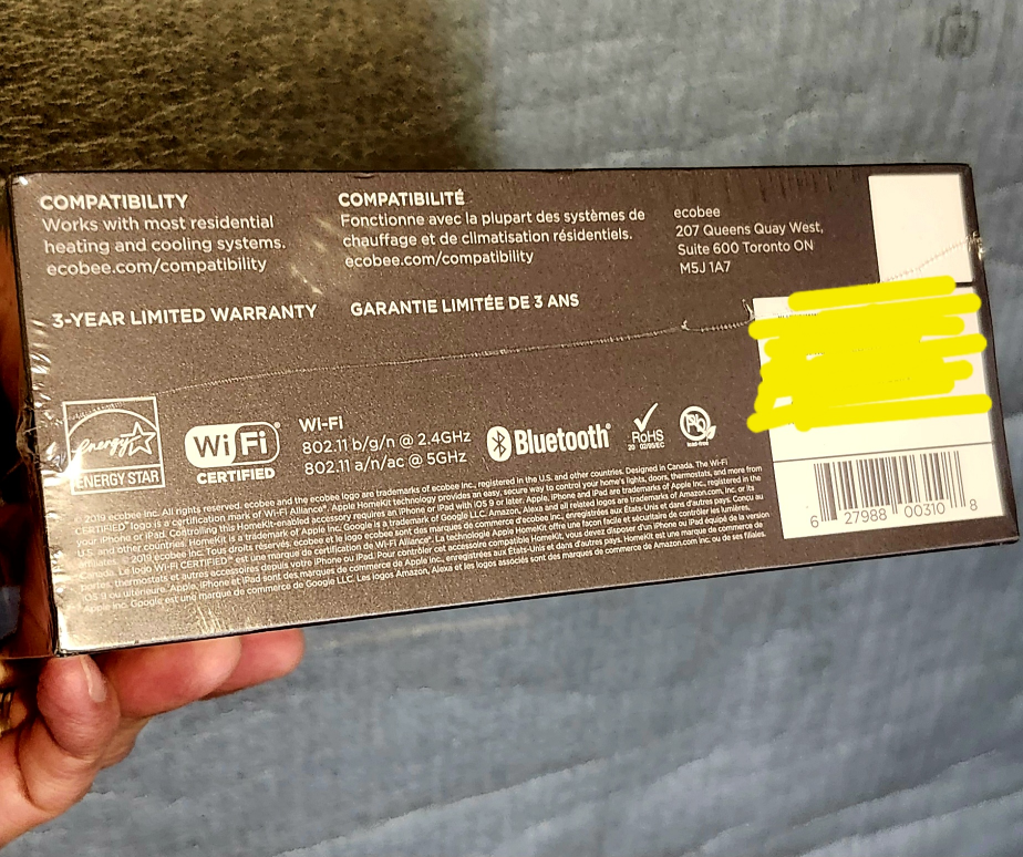 Ecobee Smart Thermostat with Voice Control - New in Box - photo 2