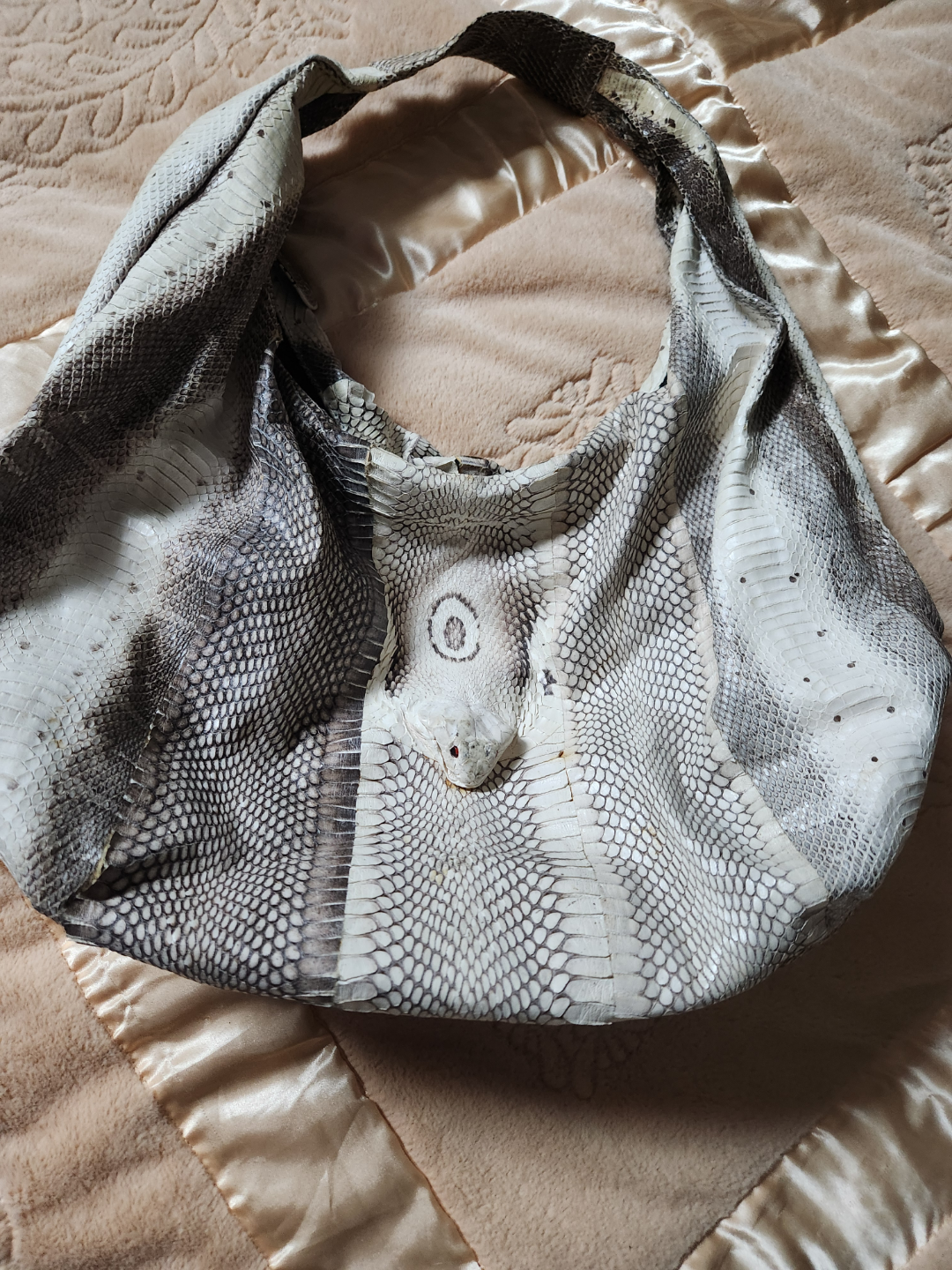 Genuine Cobra Snakeskin Handbag . Certificate of Authenticity .