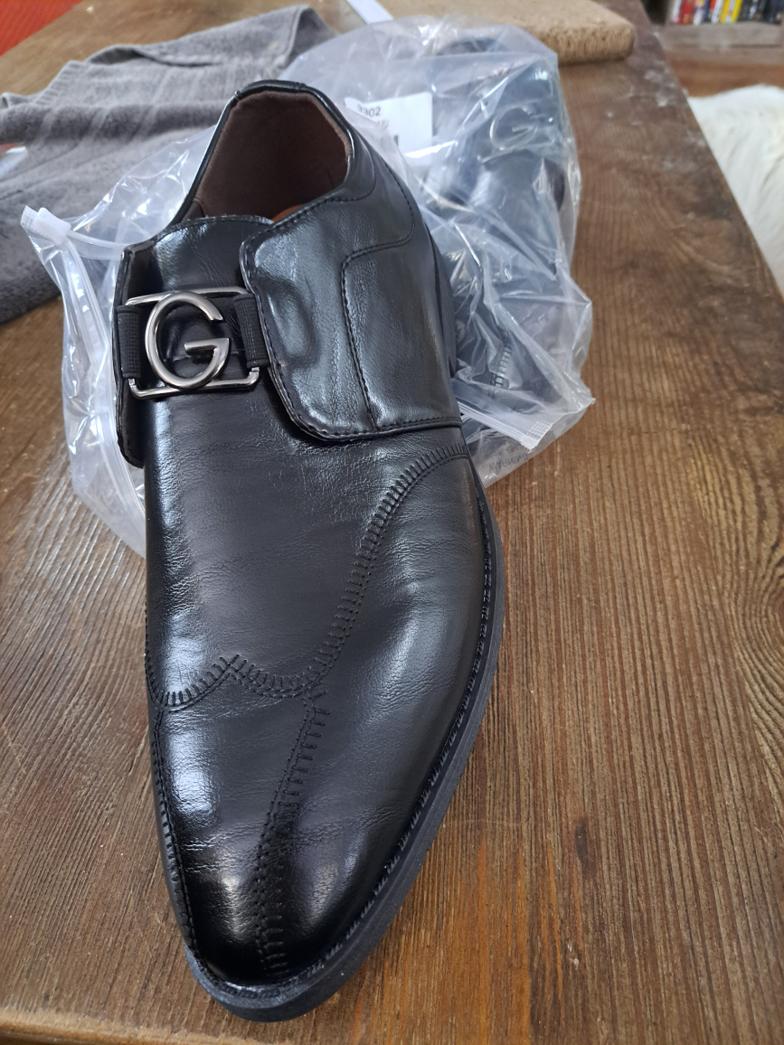 Men's Black Leather Formal Shoes Size 9