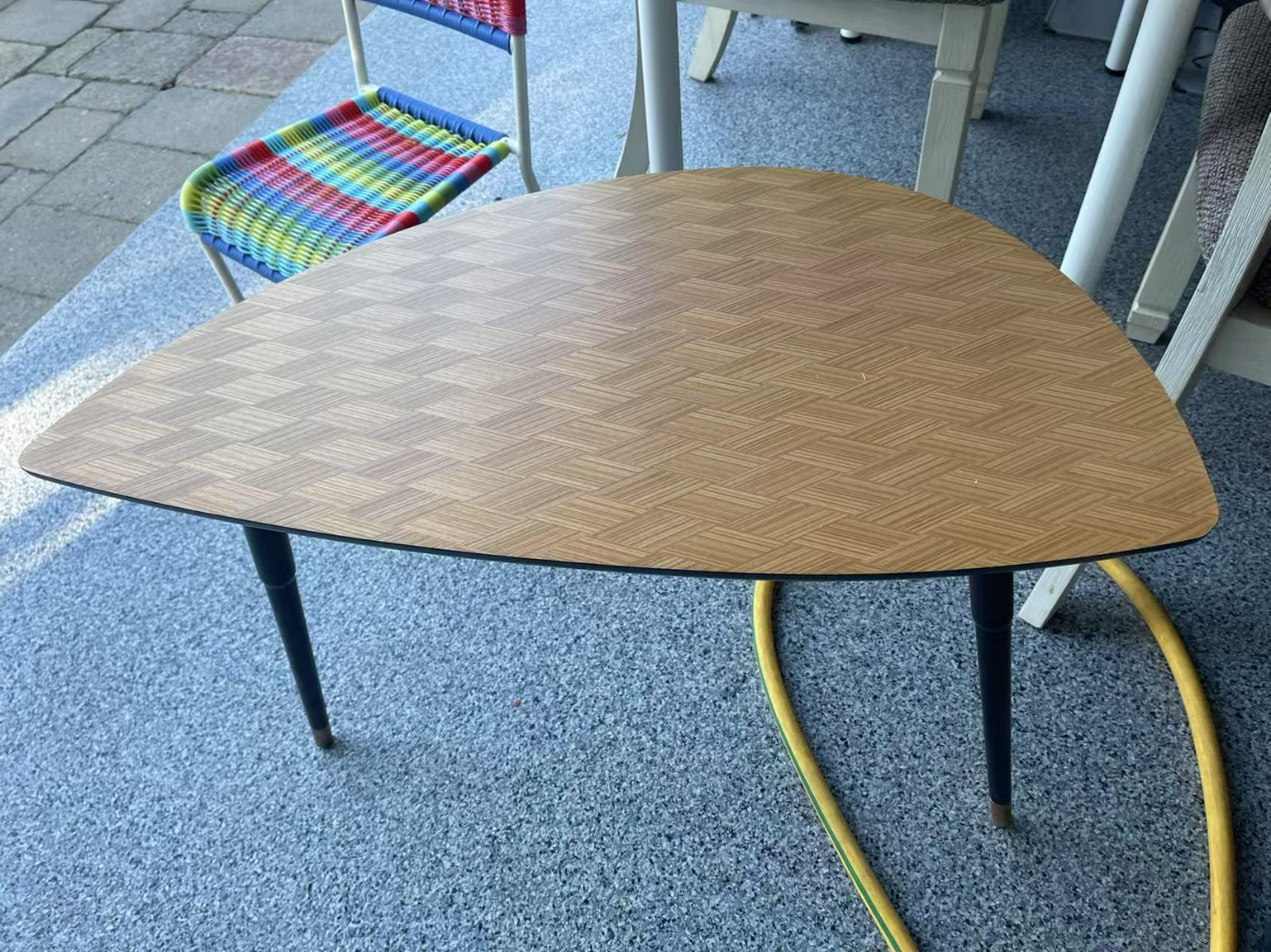 Mid-Century Modern Triangular Side Table