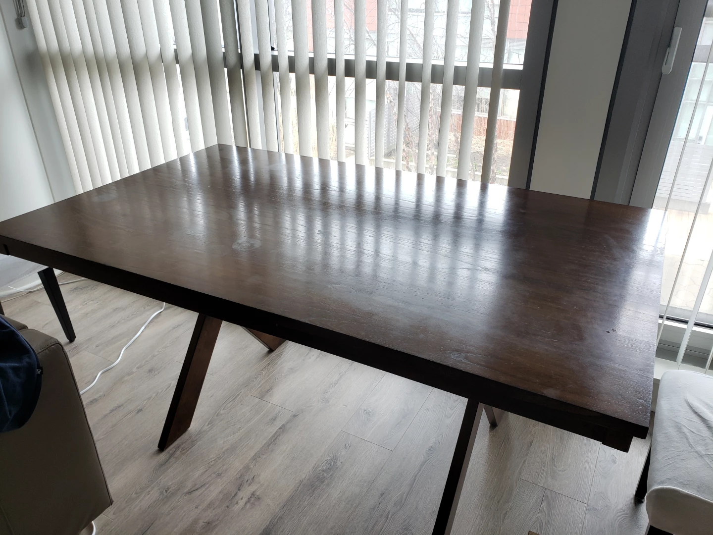 Dark Brown Wooden Dining Table - photo 4