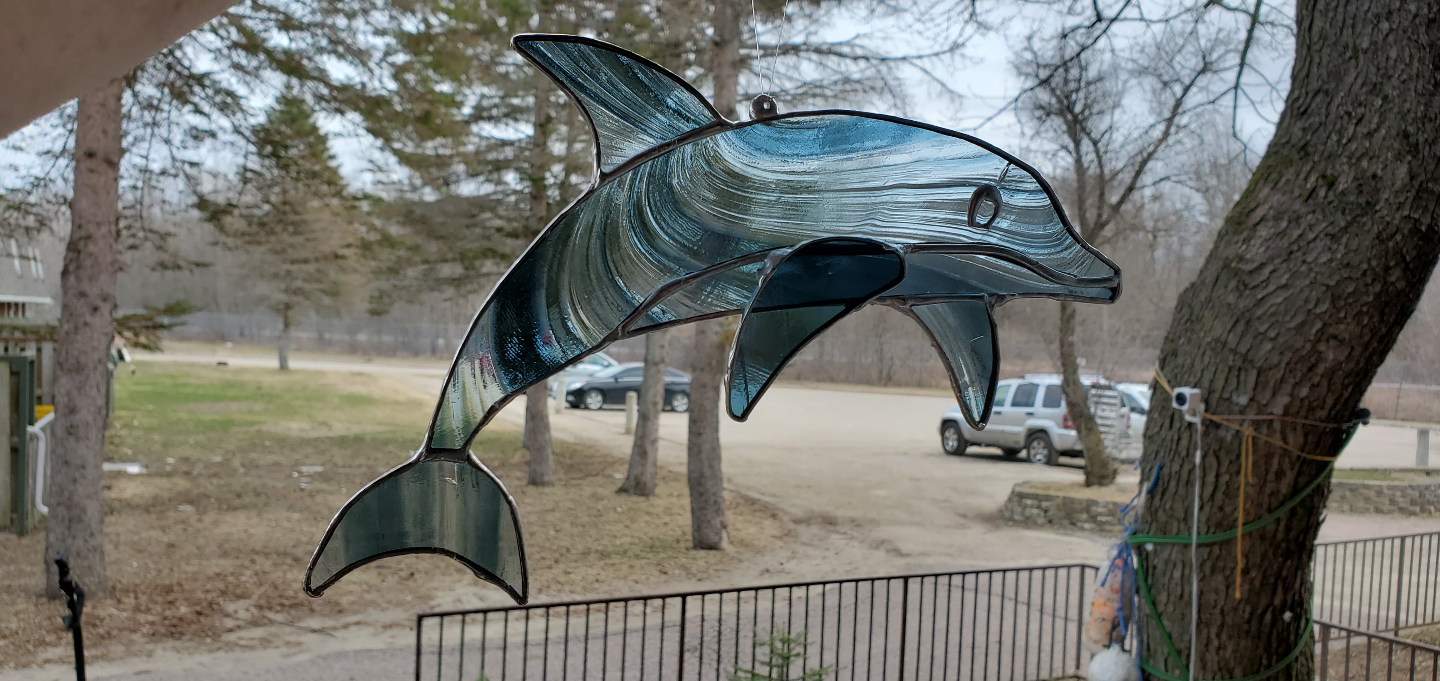 Stained Glass Dolphin 🐬