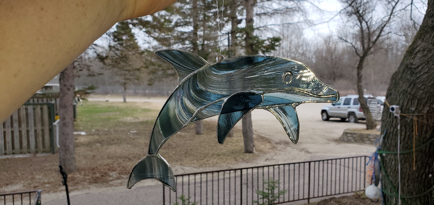Stained Glass Dolphin 🐬 - photo 2