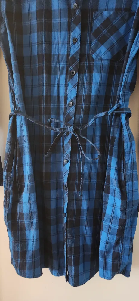 Women's Plaid Shirt Dress image indicator(6)