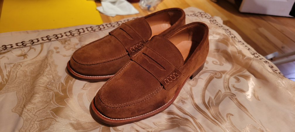 Banana Republic Men's Brown Suede Penny Loafers