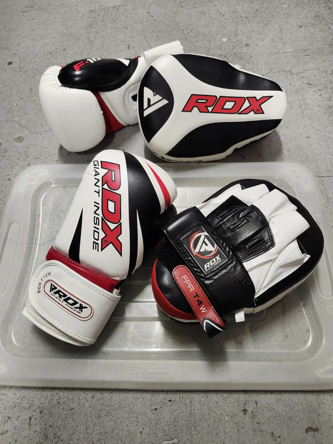 RDX Boxing Gloves and Focus Pads Set