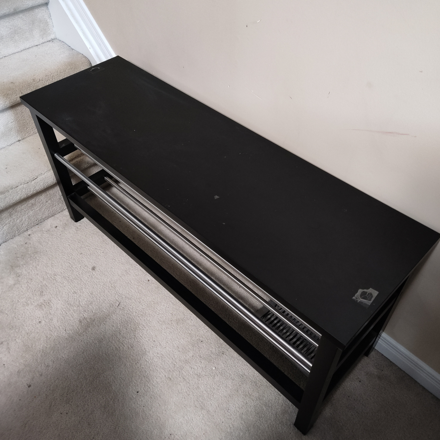 Black Shoe Bench with Storage from IKEA - photo 3