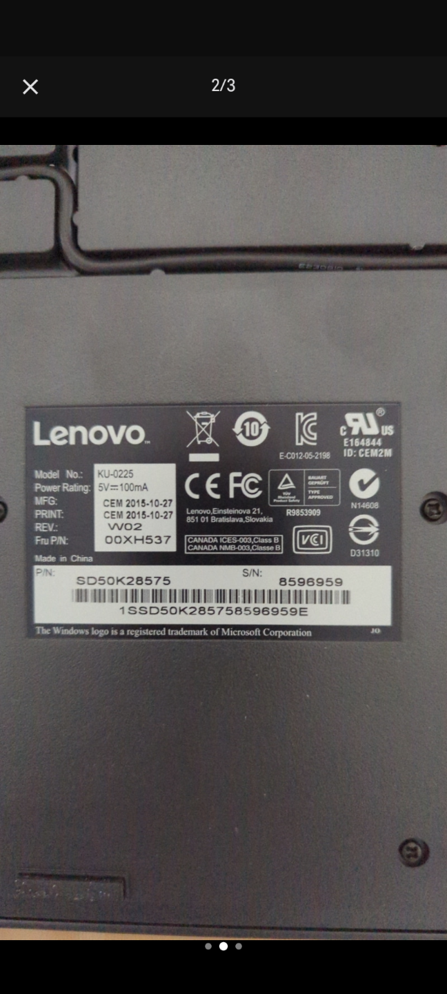 Lenovo USB Wired Keyboard - photo 3