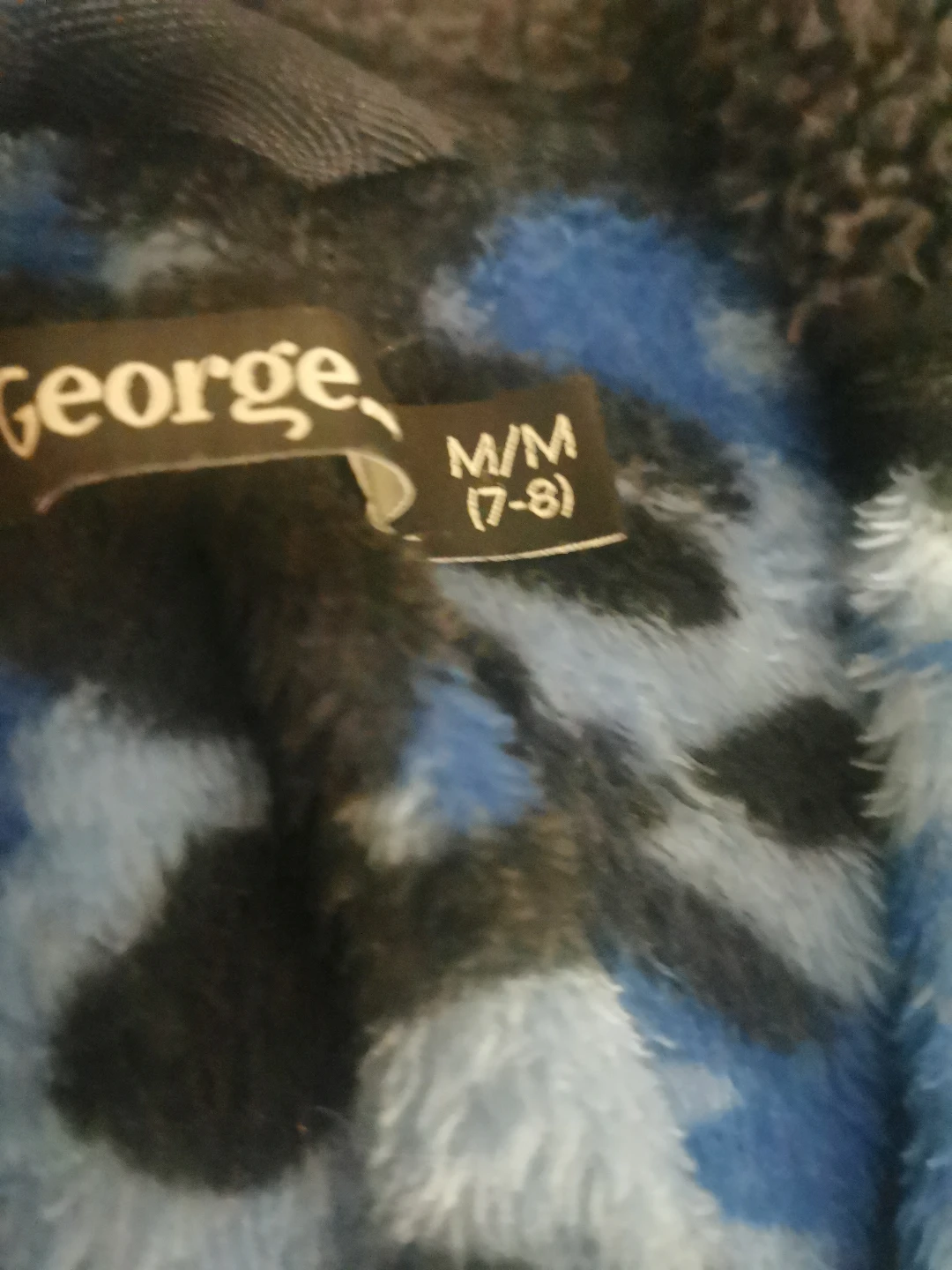 Kids' Blue Camo Fleece Robe joggers & thermal shirt and pants - photo 2