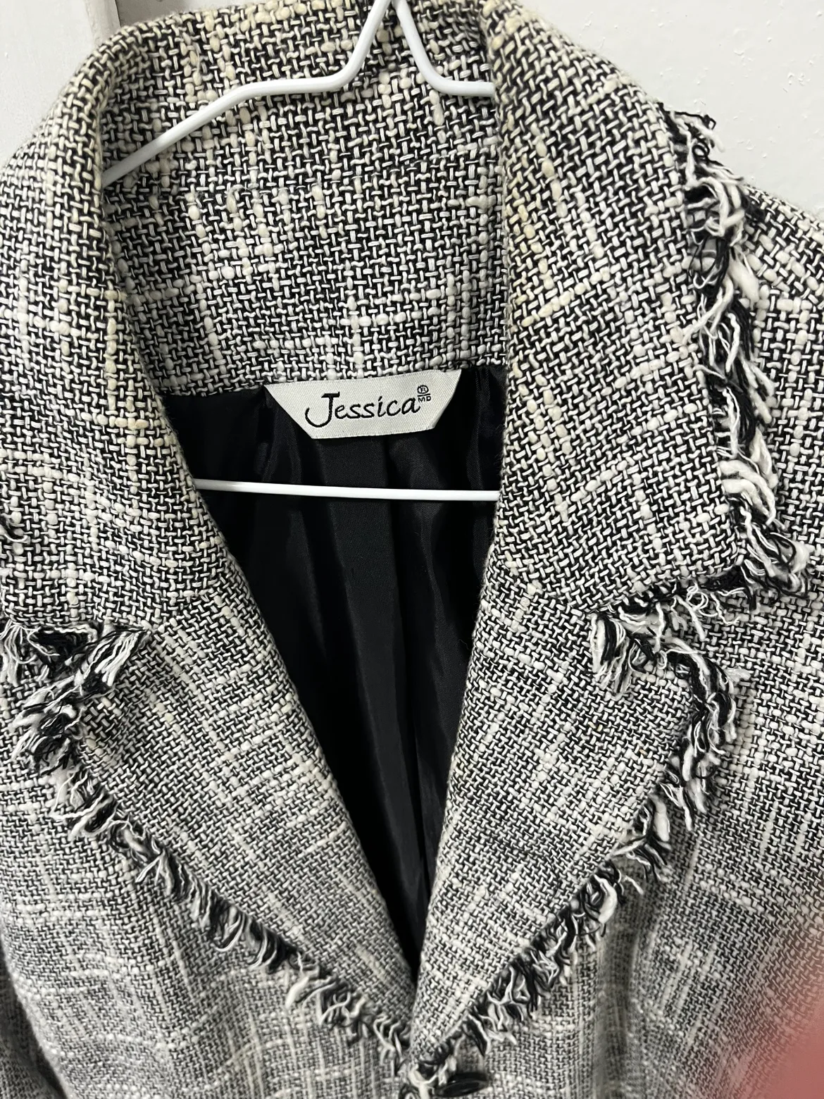 Jessica Women's Black and White Tweed Jacket image indicator(2)