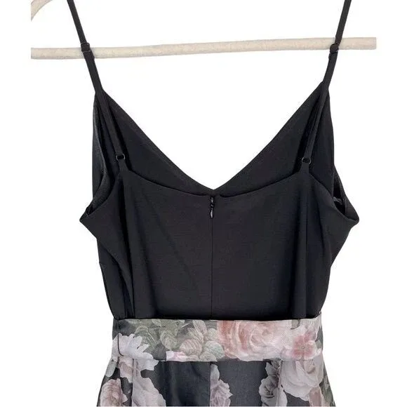 Eliza J,  Black and Floral Maxi Dress Size 8 image indicator(5)