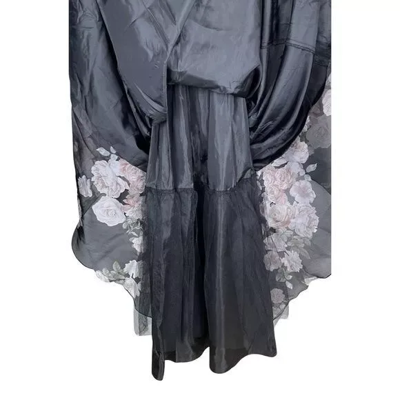 Eliza J,  Black and Floral Maxi Dress Size 8 image indicator(6)