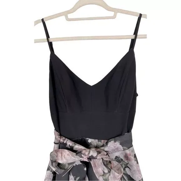 Eliza J,  Black and Floral Maxi Dress Size 8 image indicator(8)