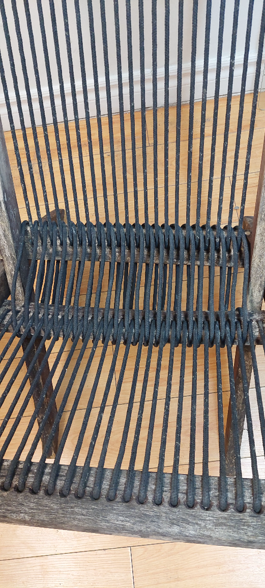 Pair of Vintage Woven Rope Folding Chairs - photo 4