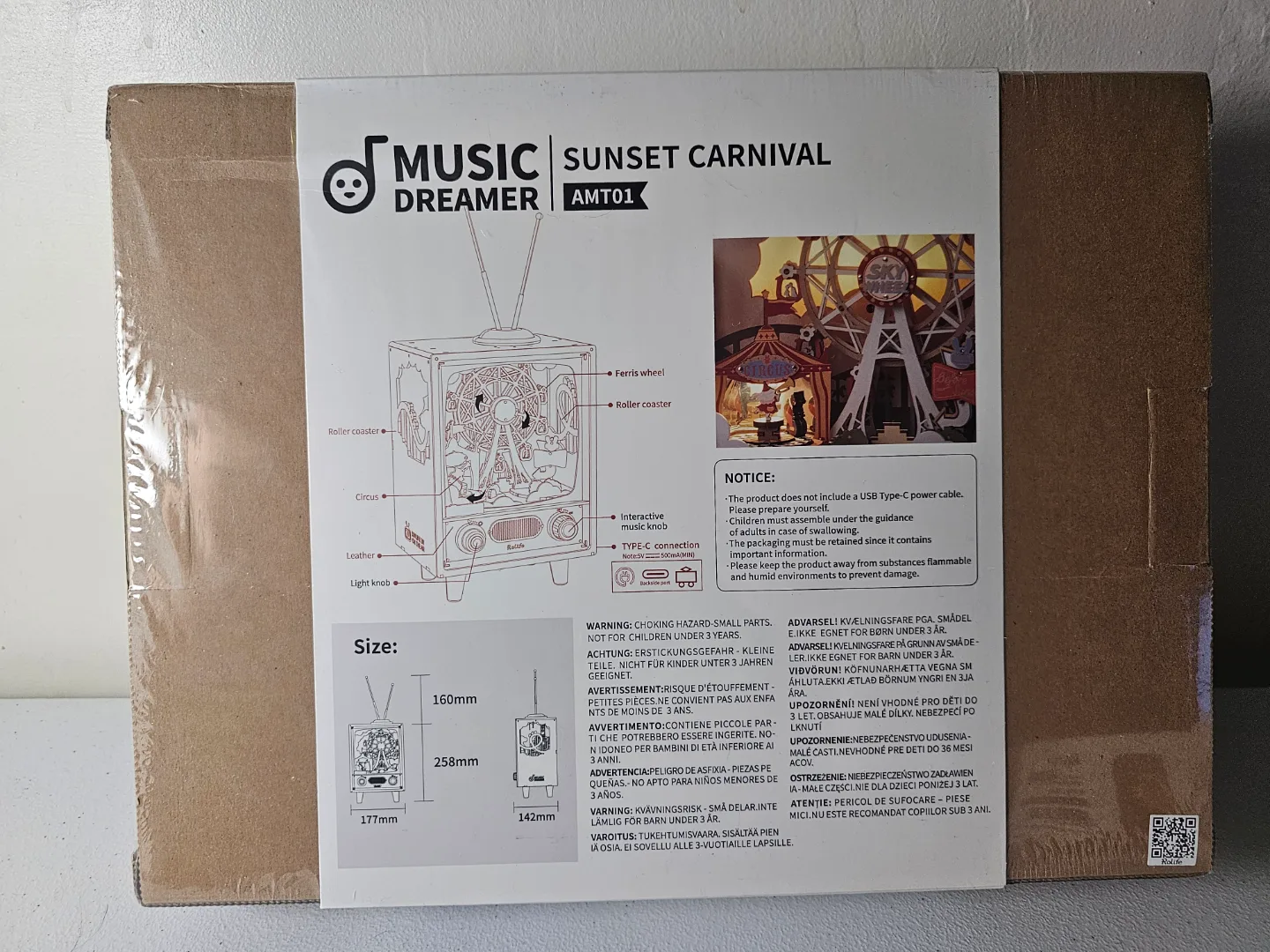 Rolife Music Dreamer AMTO1 Sunset Carnival 3D Wooden Puzzle image indicator(2)