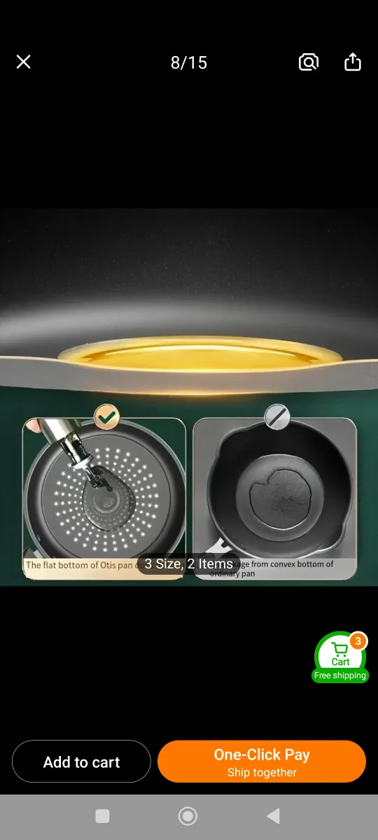 Brand New with box  Aodeshi  Non-Stick Frying Pan 28cm with lid image indicator(6)