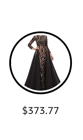 Elegant Black Sequin & Satin Evening Gown image indicator(6)