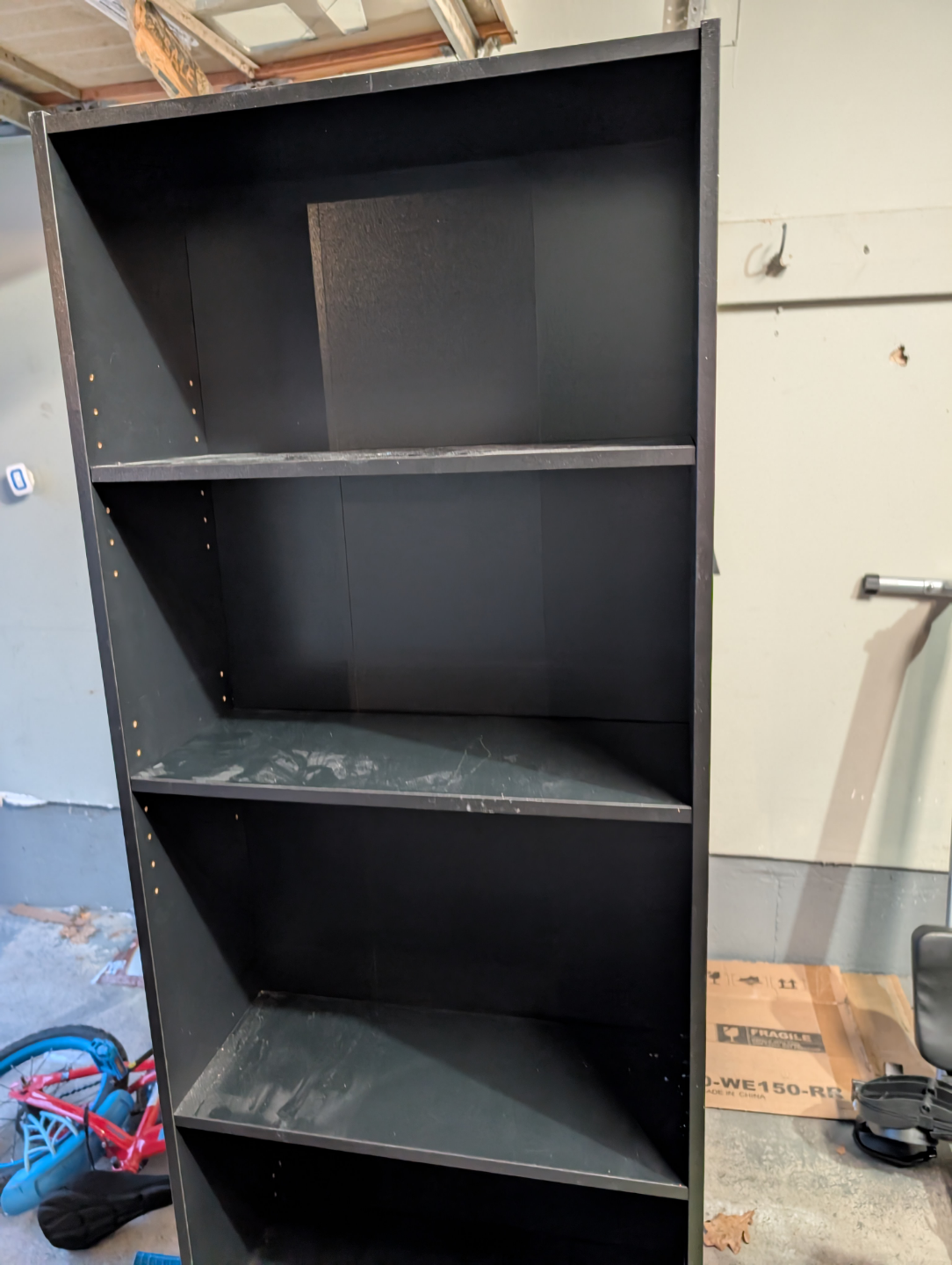 Black 5-Shelf Bookcase