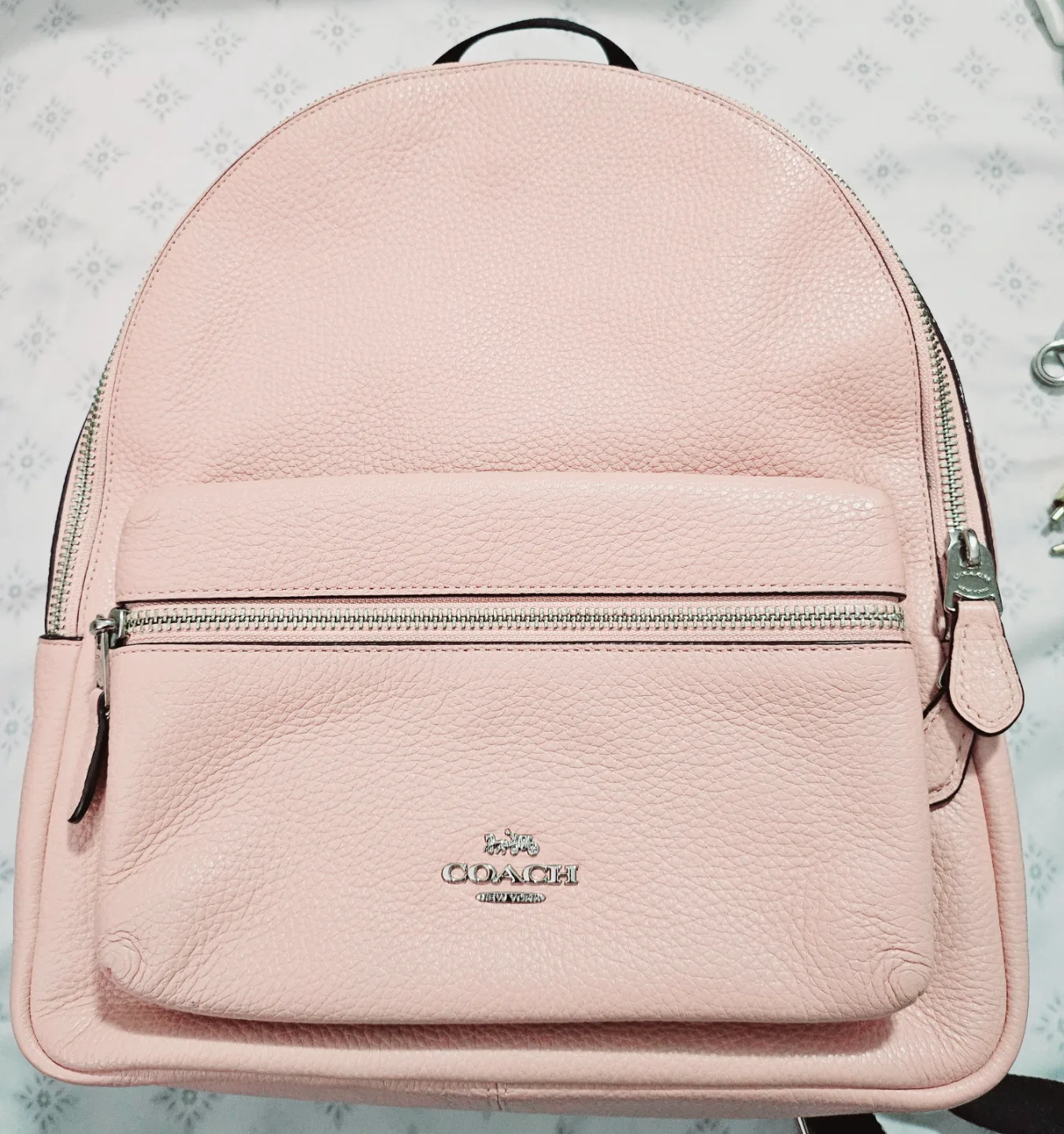 Coach Leather Backpack - Pink thumbnail
